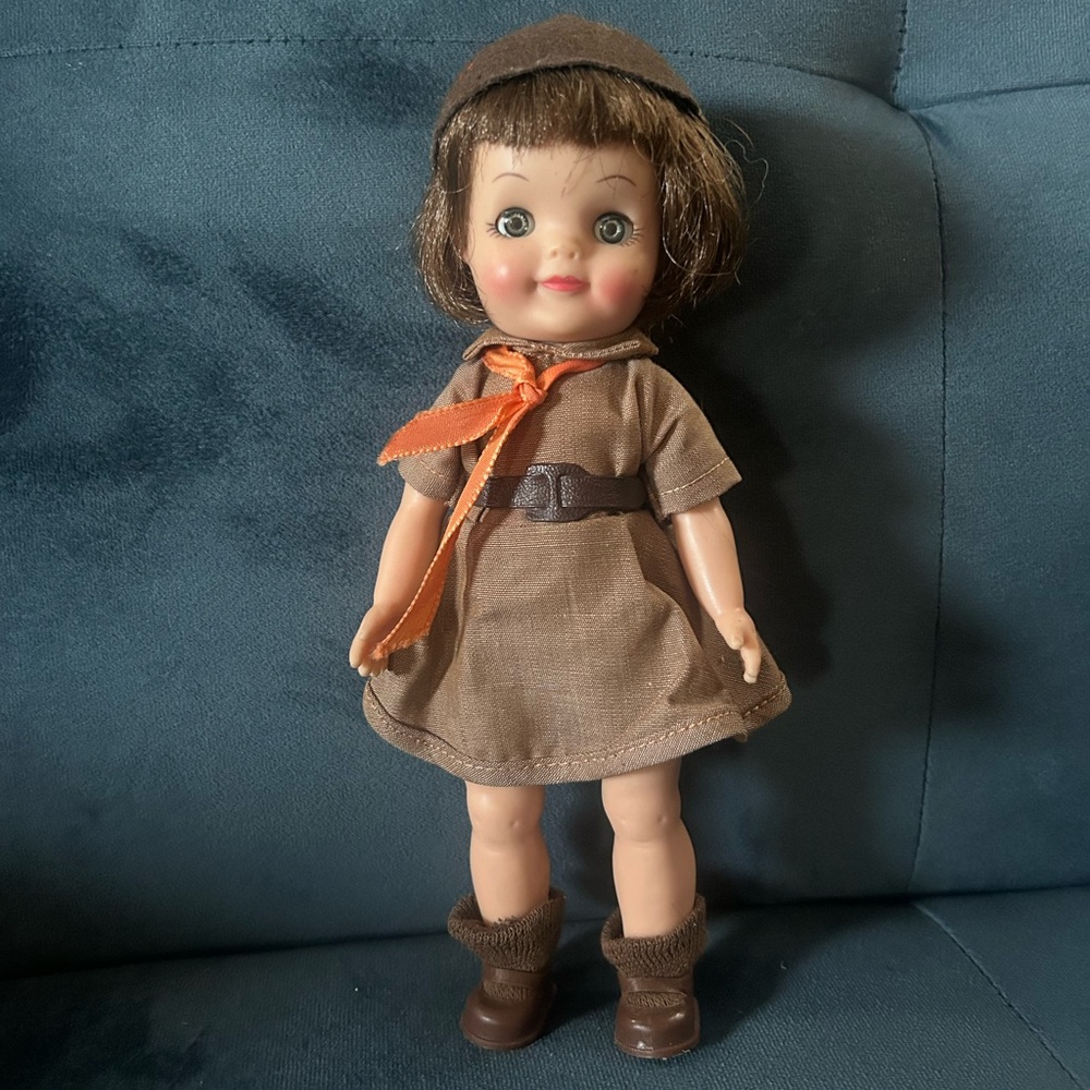 Vintage 1965 Effanbee Doll Brownie Scout 
8 1/2"